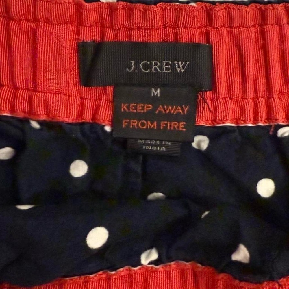 J. Crew Red and Black Polka Dot Sleep Shorts - Picture 3 of 5